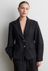 Second Female Vienne Sculptured Blazer Dark Grey Melange