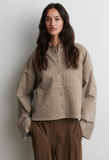 Second Female Vena Cropped Shirt Camel