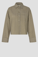 Second Female Vena Cropped Shirt Camel