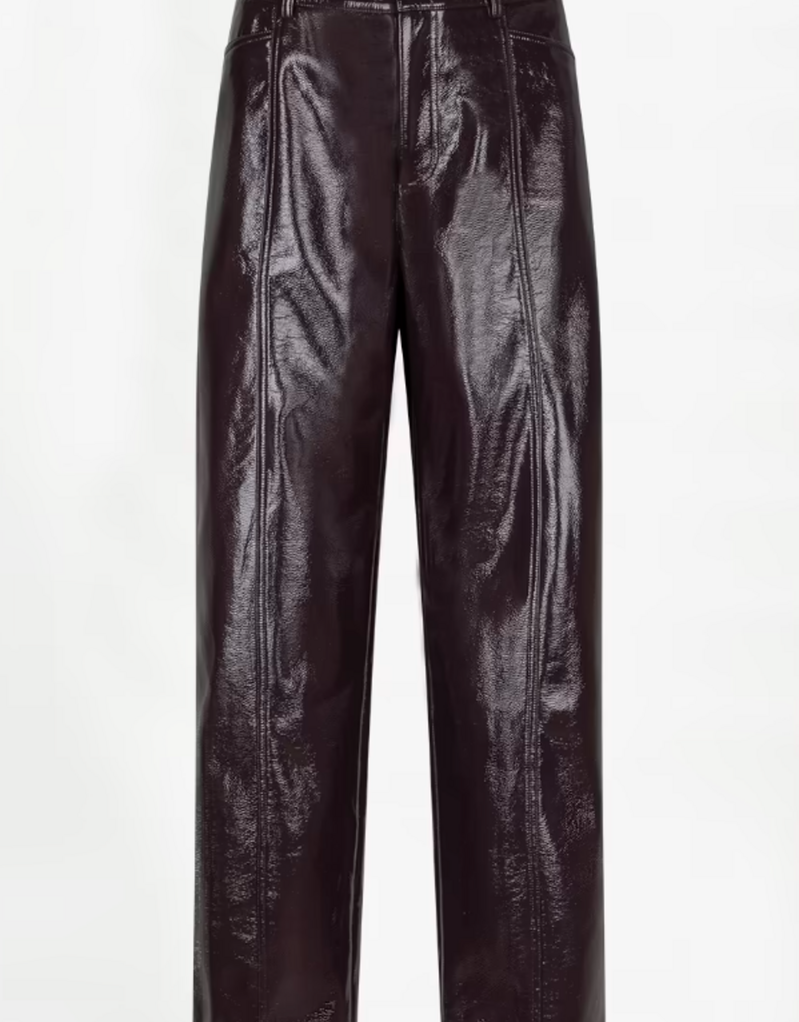 Dante 6 Scene Patent Faux Leather Pants Dark Plum