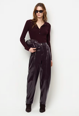 Dante 6 Scene Patent Faux Leather Pants Dark Plum