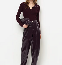 Dante 6 Scene Patent Faux Leather Pants Dark Plum
