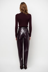 Dante 6 Scene Patent Faux Leather Pants Dark Plum