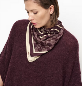 Dante 6 Monogram Printed Scarf Dark Plum