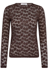 Co'Couture Penola O-Neck Blouse Brown
