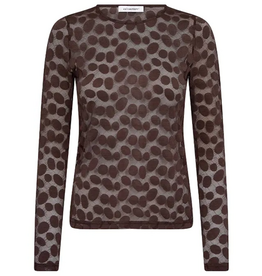 Co'Couture Penola O-Neck Blouse Brown