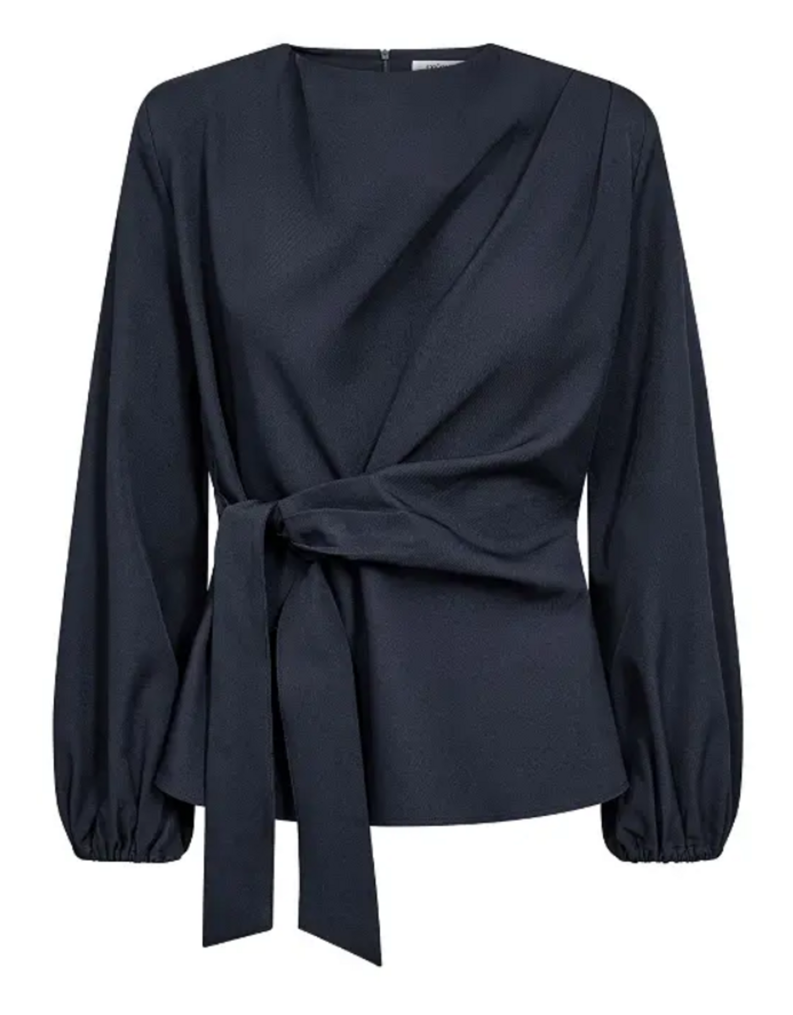 Co'Couture Luna Tie Blouse Navy