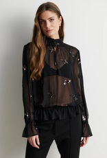 Second Female Luma Sequin Blouse Black
