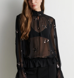 Second Female Luma Sequin Blouse Black