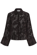 My Essential Wardrobe Enya Boxy Shirt Chocolate Plum