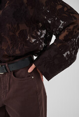 My Essential Wardrobe Enya Boxy Shirt Chocolate Plum