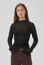 My Essential Wardrobe Etta Turtleneck Blouse Black