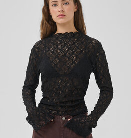 My Essential Wardrobe Etta Turtleneck Blouse Black