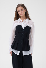 My Essential Wardrobe Evelina Shaped Top Black