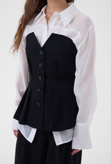 My Essential Wardrobe Evelina Shaped Top Black