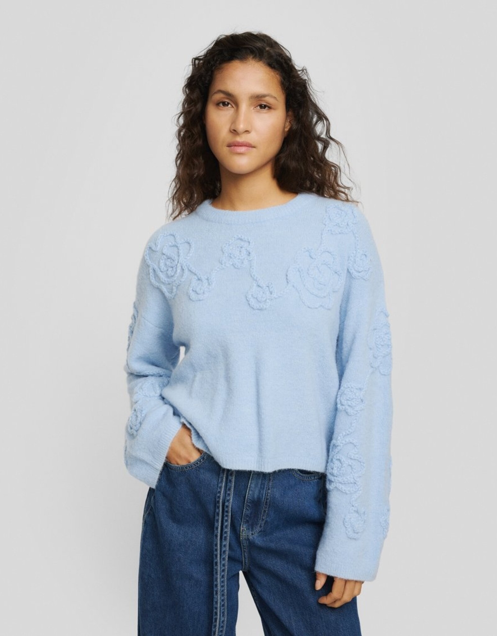 Moss Copenhagen Miabelle Hope Pullover EMB Windsurfer/Flwr