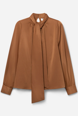 Aaiko Bowi Crinkle Blouse Sorrel Horse