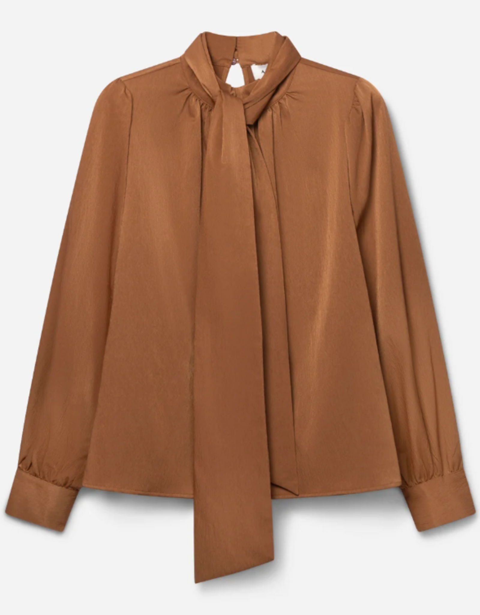 Aaiko Bowi Crinkle Blouse Sorrel Horse