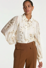 Aaiko Rose Sequince Blouse Cream