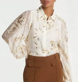 Aaiko Rose Sequince Blouse Cream