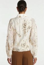 Aaiko Rose Sequince Blouse Cream