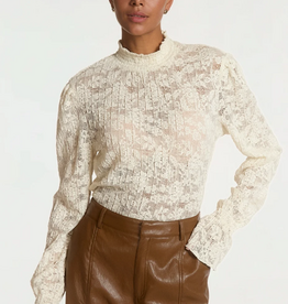 Aaiko Tory Plisse Top Cream