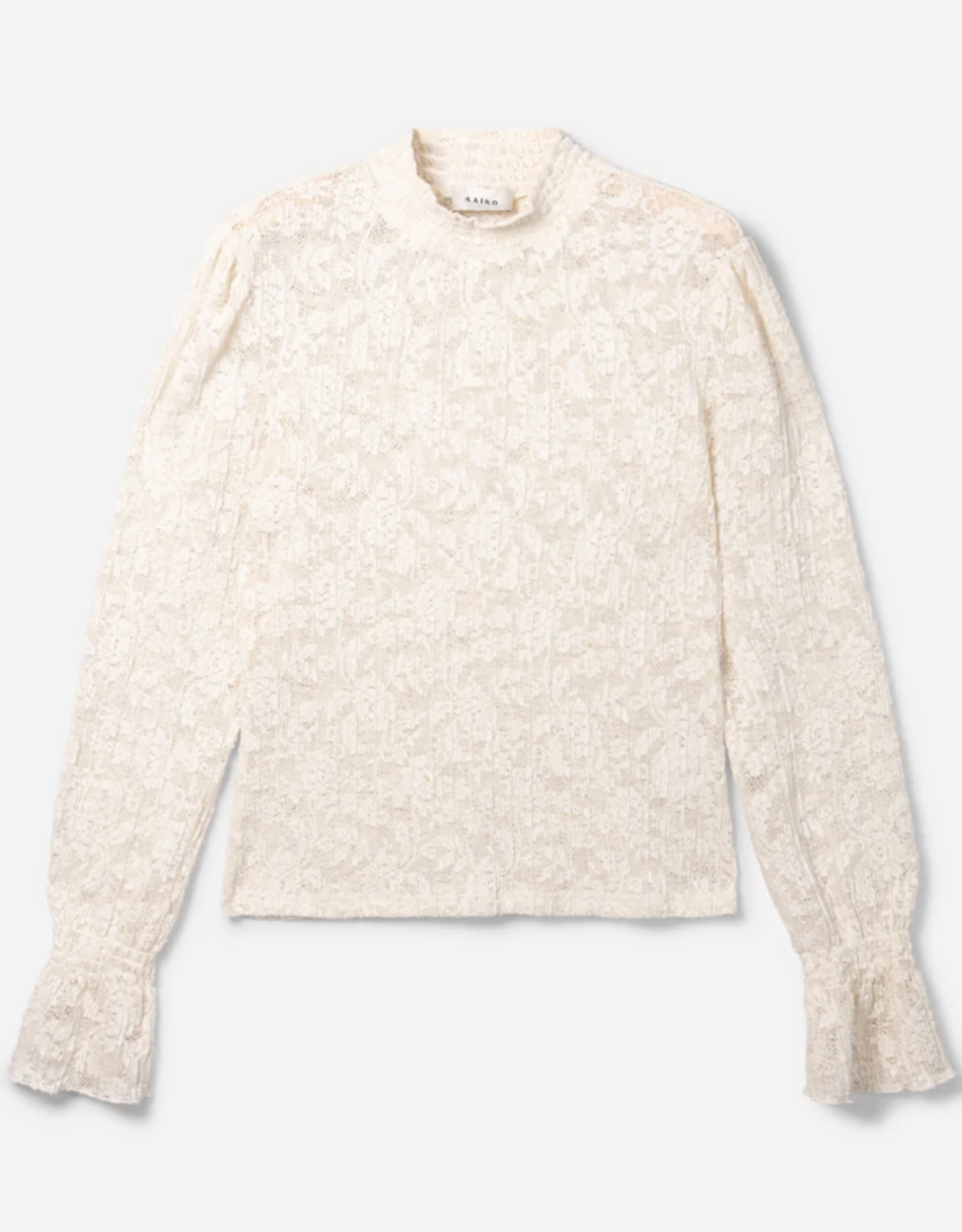 Aaiko Tory Plisse Top Cream