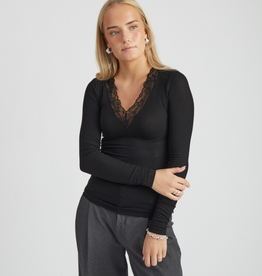 Minus Milli Long Sleeve Lace T-Shirt Black