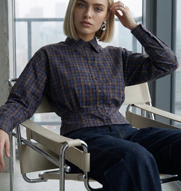 Minus Christi Shirt Royal Blue Checked
