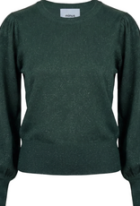 Minus Liva Metallic Long Sleeve Pullover Green Gables