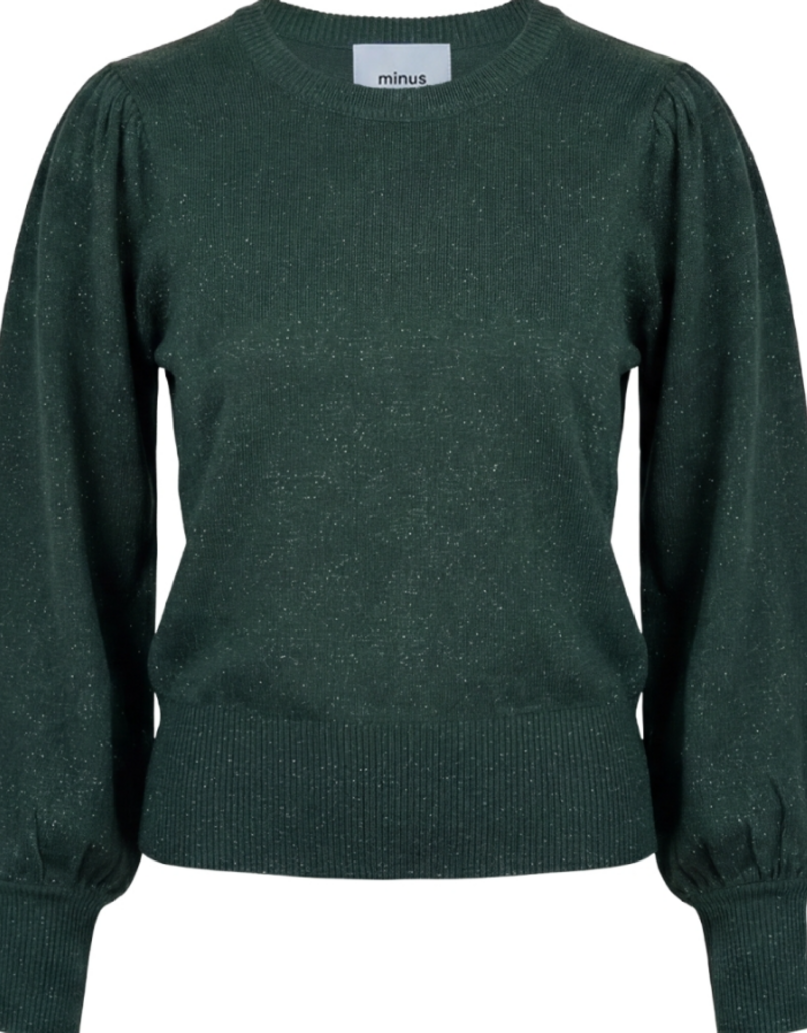 Minus Liva Metallic Long Sleeve Pullover Green Gables