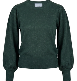 Minus Liva Metallic Long Sleeve Pullover Green Gables