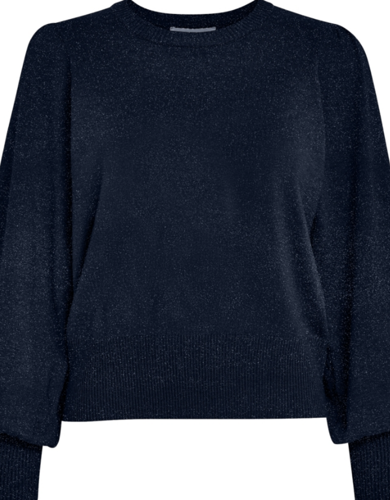 Minus Liva Metallic Long Sleeve Pullover Black Iris