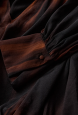 Cph Muse 211962 Laura Balloon Fit Blouse  Scarf Detail Umber Black