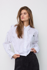 Co'Couture Riven Shoulder Shirt White