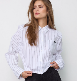 Co'Couture Riven Shoulder Shirt White