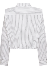 Co'Couture Riven Shoulder Shirt White