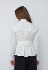 Co'Couture Halen Tie Shirt White