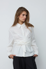 Co'Couture Halen Tie Shirt White