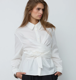 Co'Couture Halen Tie Shirt White