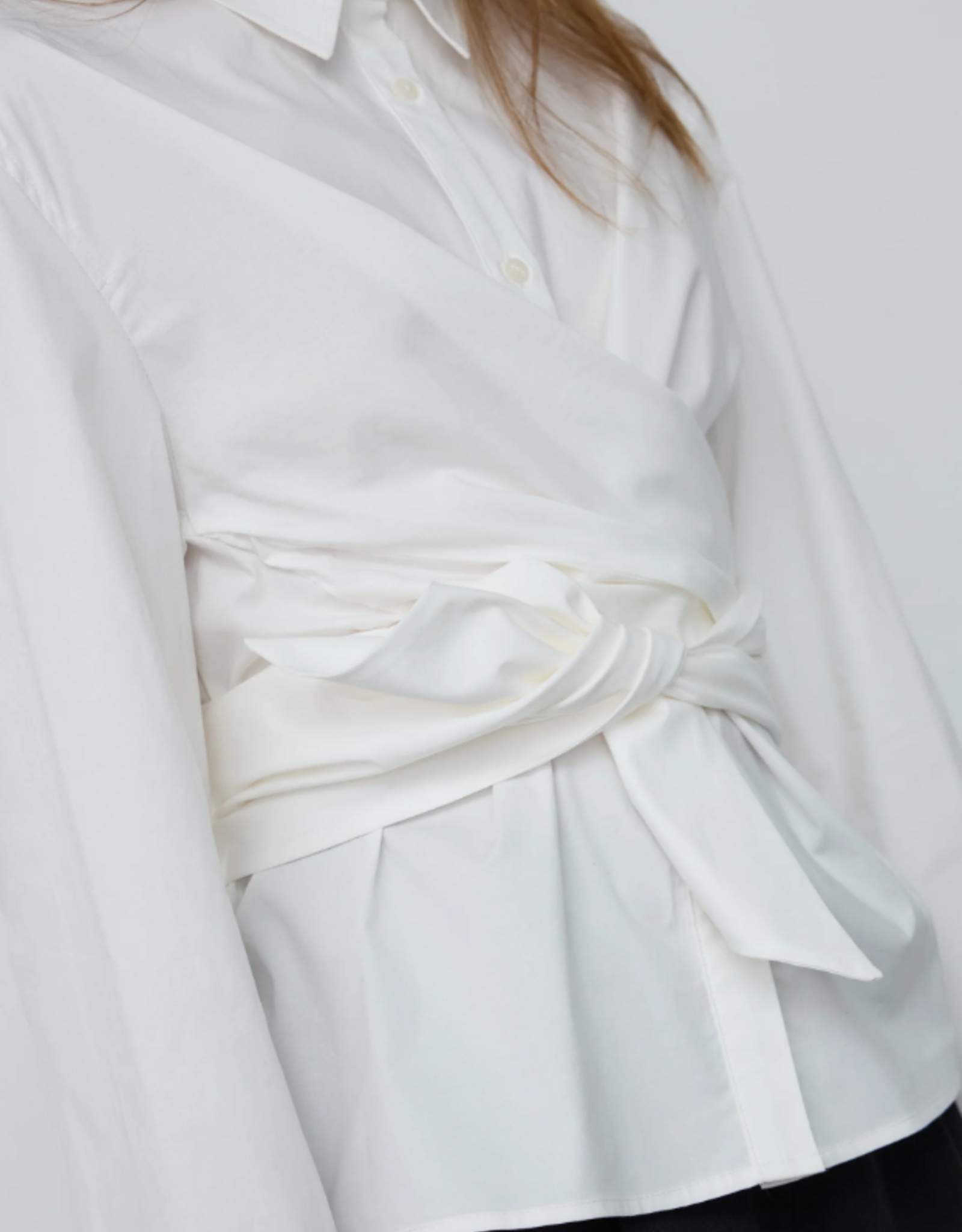 Co'Couture Halen Tie Shirt White