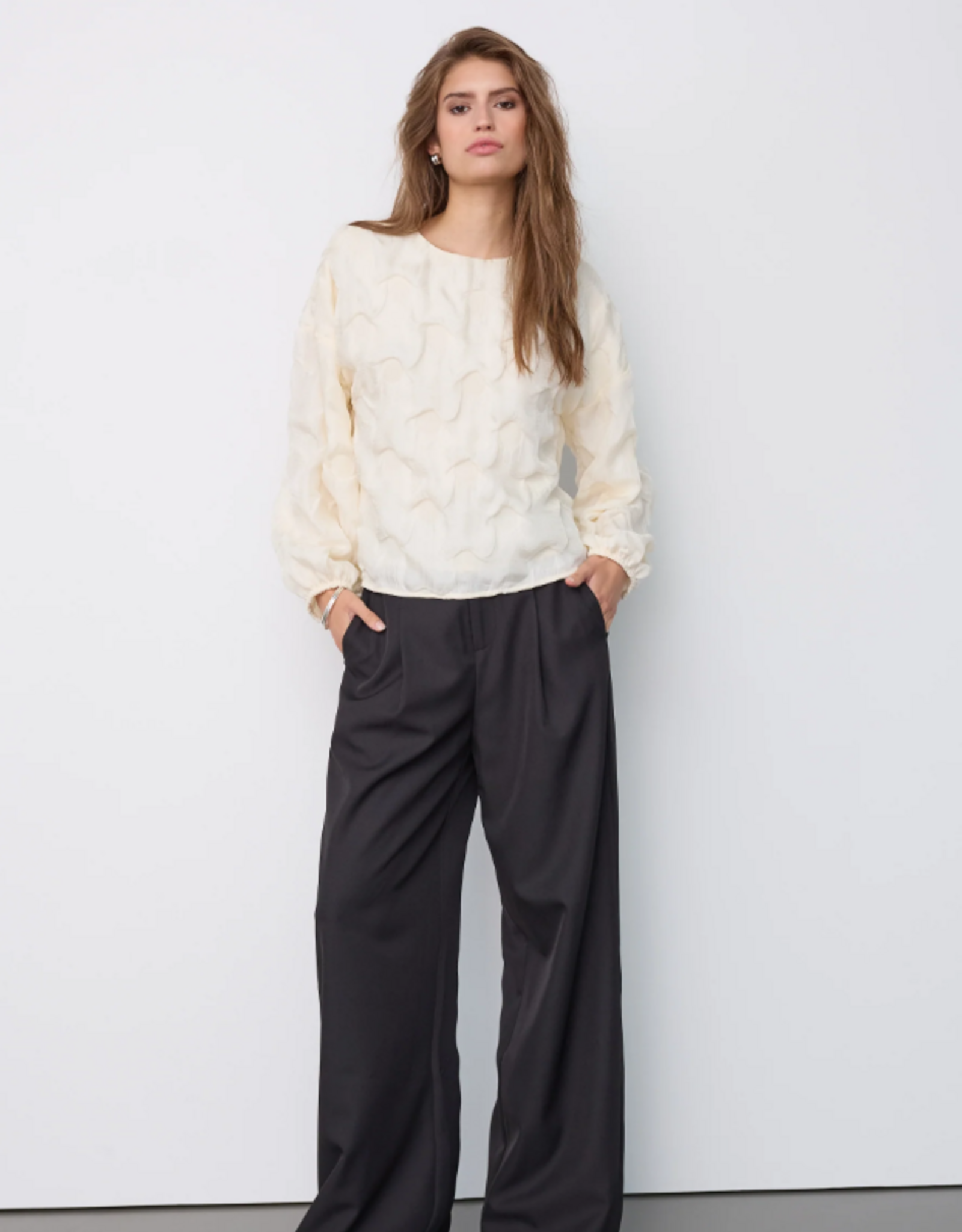 Co'Couture Feron Structure Blouse Off-White