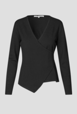 Second Female Stina Knit Wrap V-Neck Black