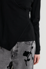 Second Female Stina Knit Wrap V-Neck Black