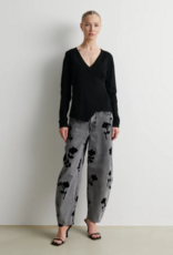 Second Female Stina Knit Wrap V-Neck Black