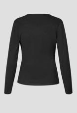 Second Female Stina Knit Wrap V-Neck Black