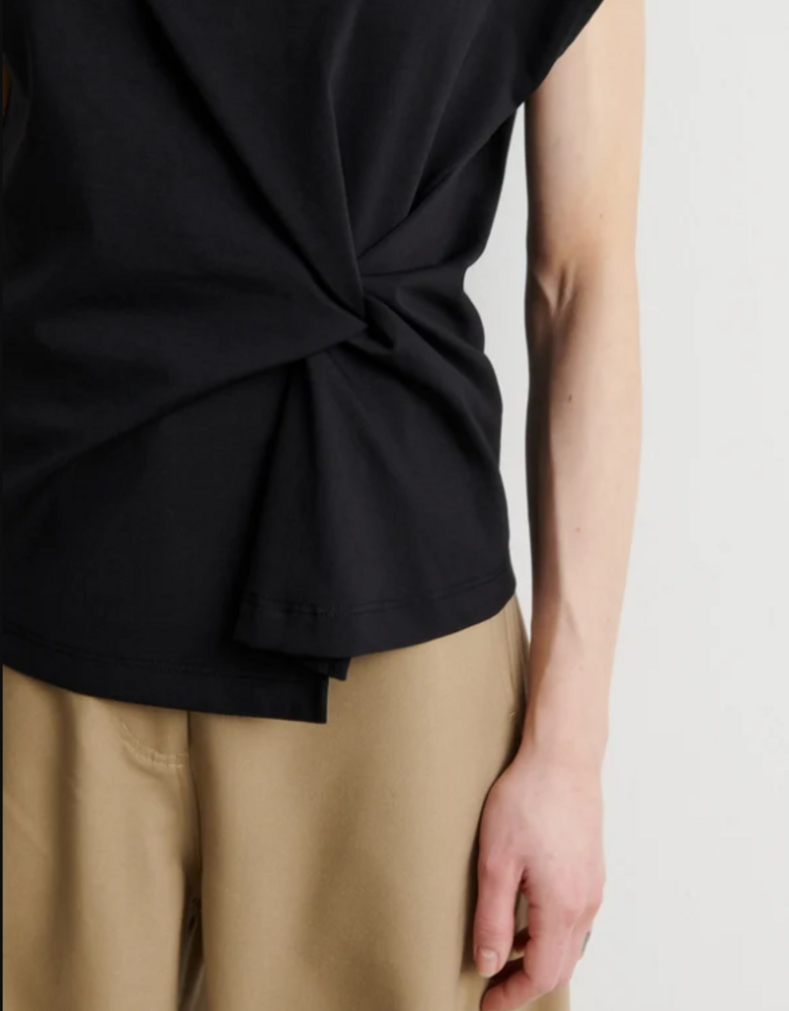 Second Female Arkai Drape Top Black