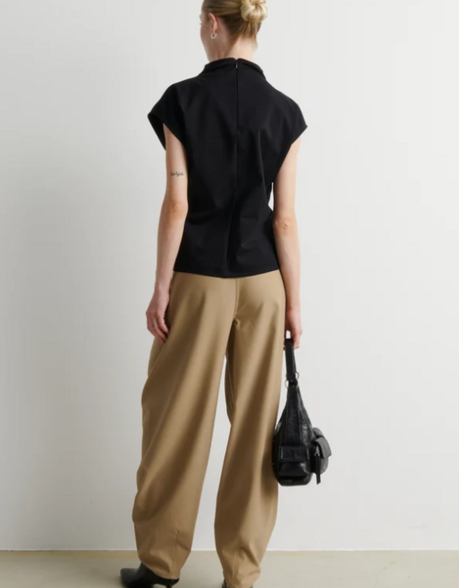Second Female Arkai Drape Top Black