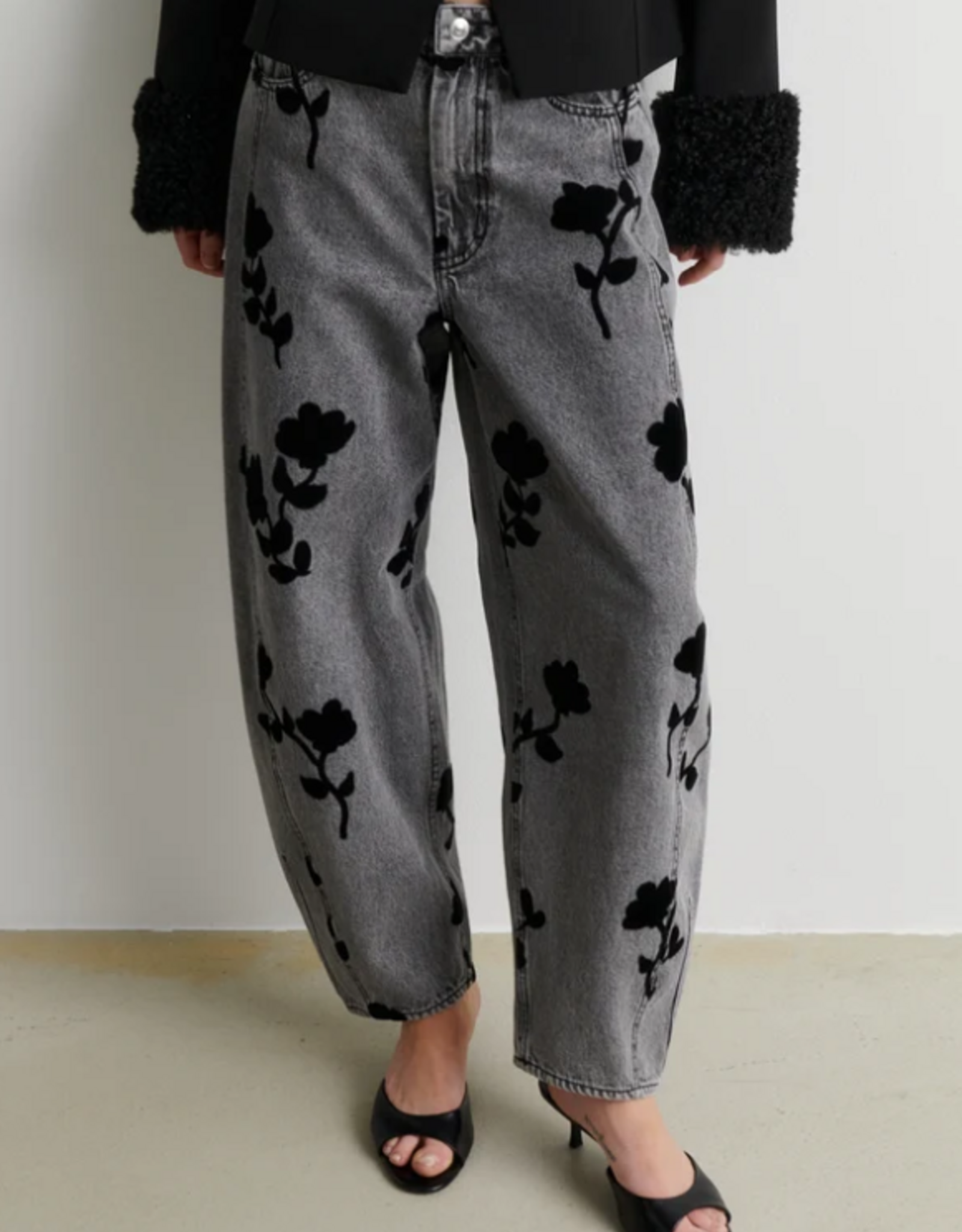 Second Female Lawrissa Denim Barrel Jeans Denim Grey