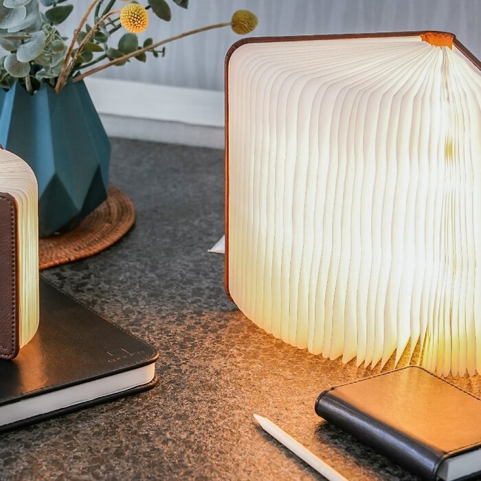 Smart Book Light (Fibre Leather) - Mini Brown